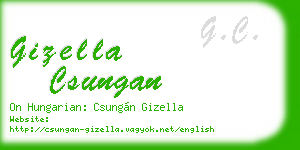 gizella csungan business card